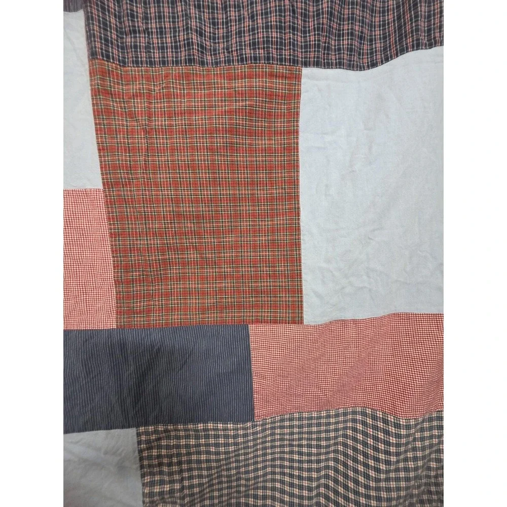 Vintage Bloomingdale's Plaid Patchwork Full Queen Duvet Cover Plaid Cotton
